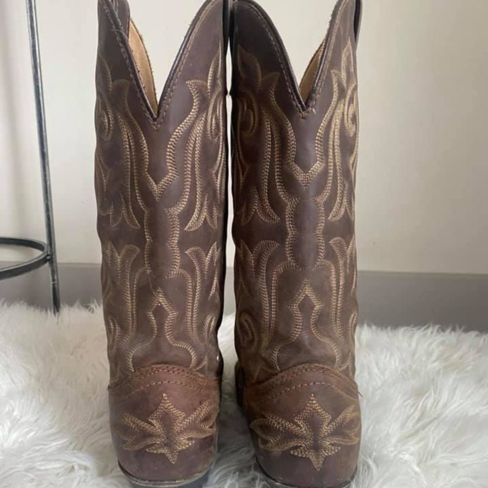 Laredo Women’s Tan Kari Cowgirl Boots - Medium toe